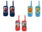 Set aus sechs Kinder-Walkie-Talkies mit Spiderman-, Toy Story- und Paw Patrol-Motiven.