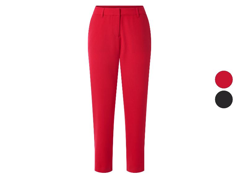 Rote Damen-Hose mit hohem Bund, auch in Schwarz erhältlich.