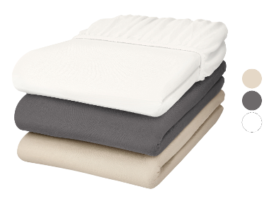 LIVARNO® Jersey-Spannbettlaken, 90-100 x 200 cm