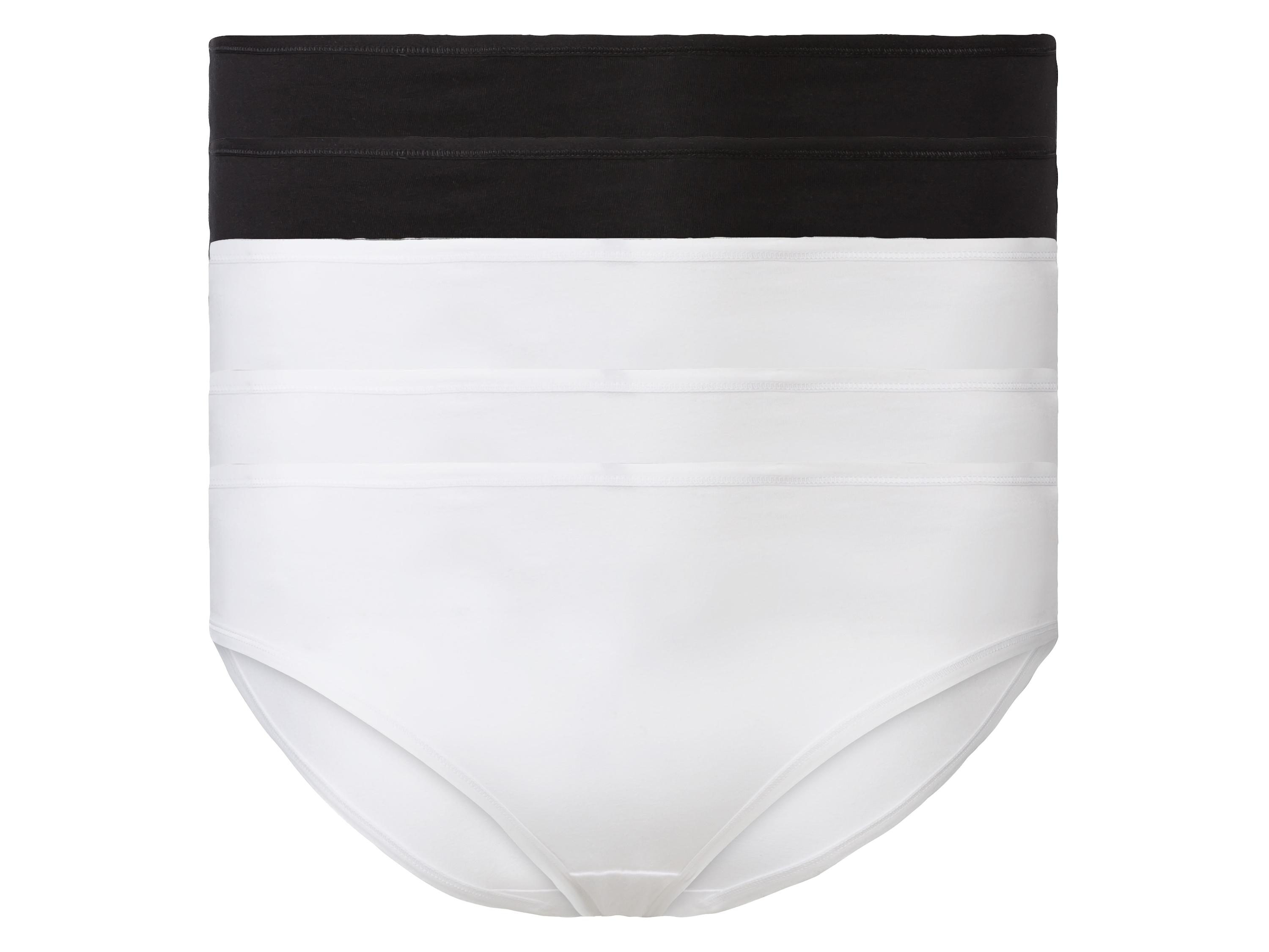 esmara® Damen Slips, 5 Stück (Schwarz/weiß, XXL(52/54)) | 04334036082829