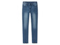 Eine blaue Damen-Skinny-Jeans.