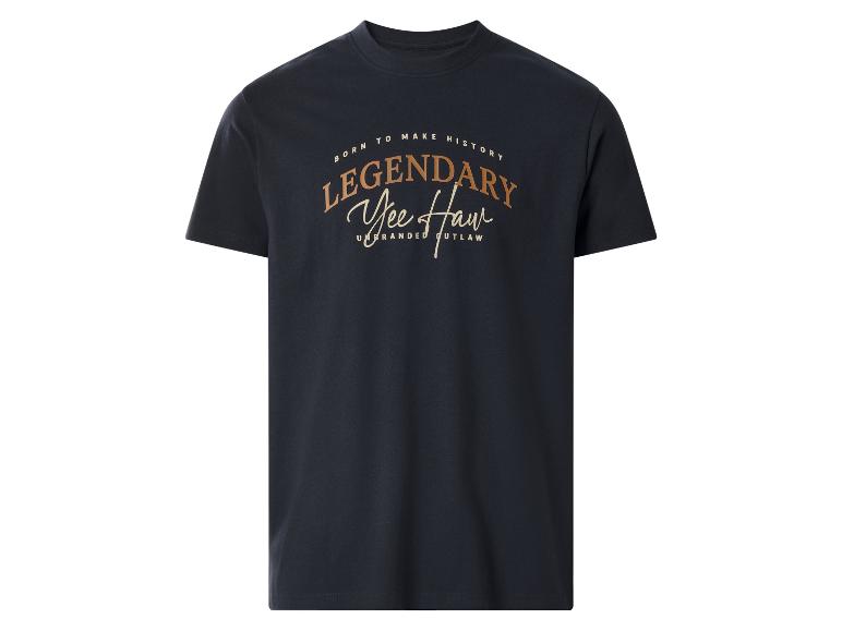 Schwarzes T-Shirt mit dem Text „BORN TO MAKE HISTORY LEGENDARY Yee Haw UNBRANDED OUTLAW“