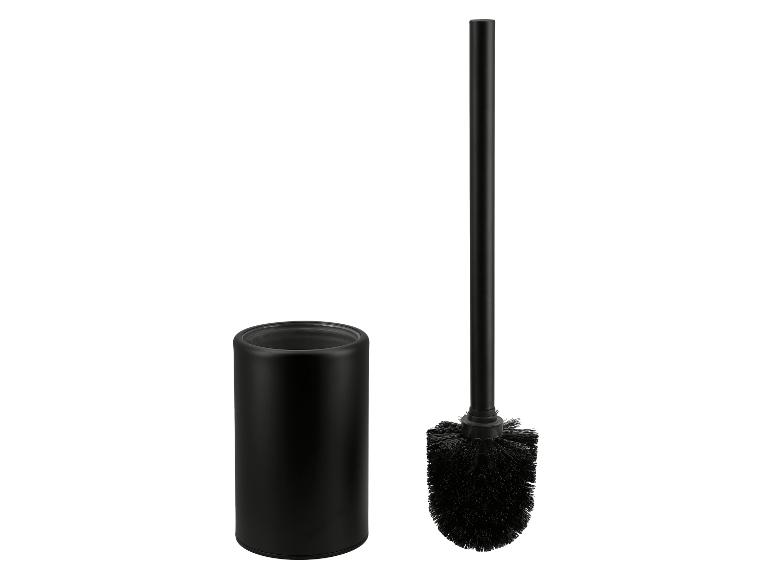 Schwarze Toilettenbürste mit Halter