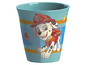 Ein blauer Becher mit einem Bild von Marshall von der Paw Patrol.