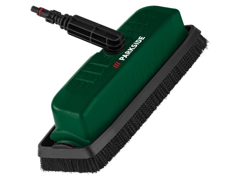 Parkside grüne Bürste mit schwarzen Borsten zum Reinigen von Oberflächen.