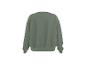 Grünes Langarm-Sweatshirt mit Rundhalsausschnitt, Rückansicht.