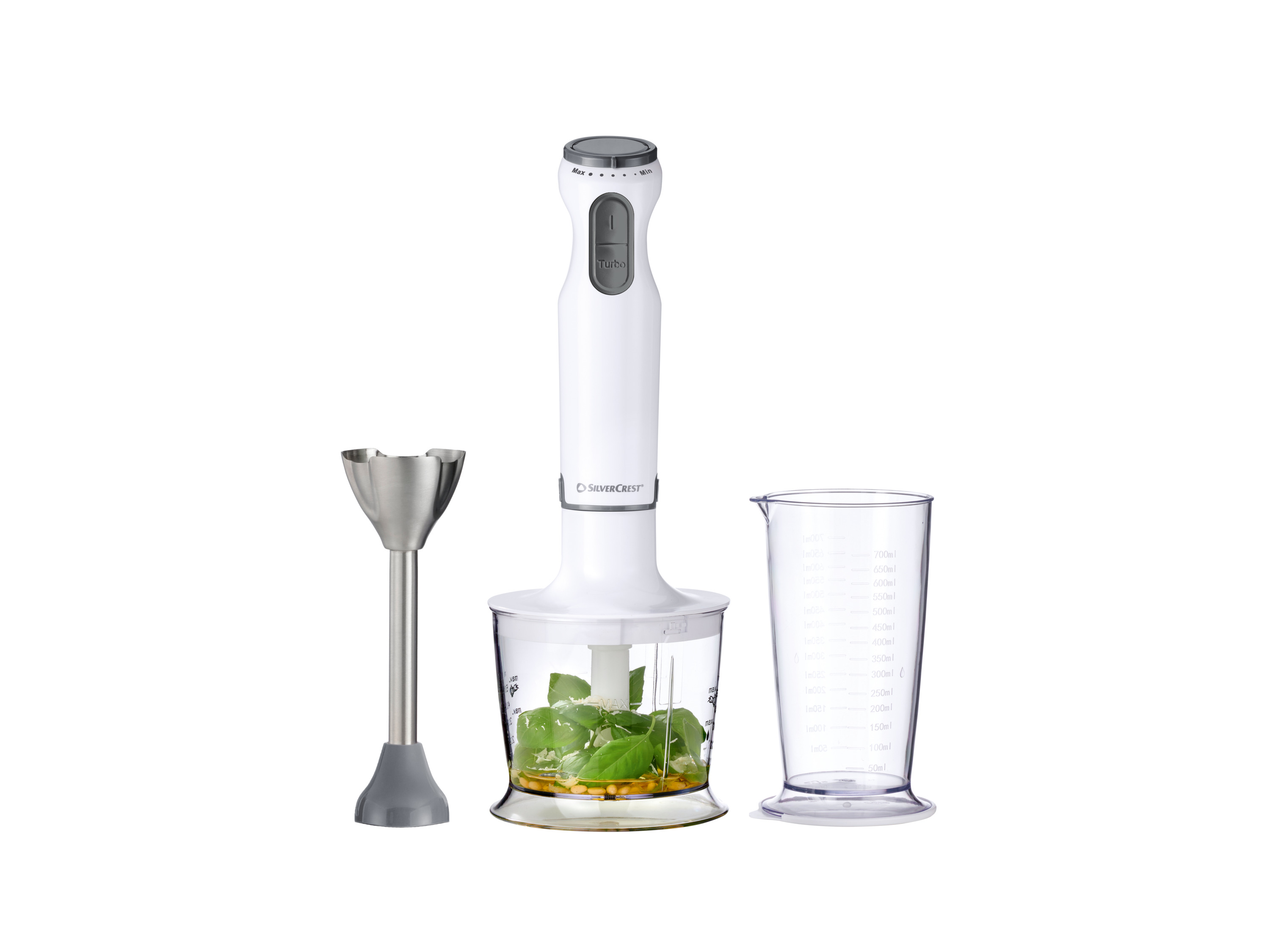 Thumbnail - SILVERCREST® Stabmixer Set Kunststoff 4-tlg. SSMS 600 G1 / SOSMS 600 G1. (Weiß)