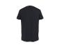 Einfarbiges schwarzes Herren-T-Shirt, Rückansicht