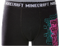 Schwarze Boxershorts mit Neon-Skelett-Motiv und elastischem Bund.