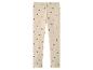 Beige Leggings mit Herzchenmuster