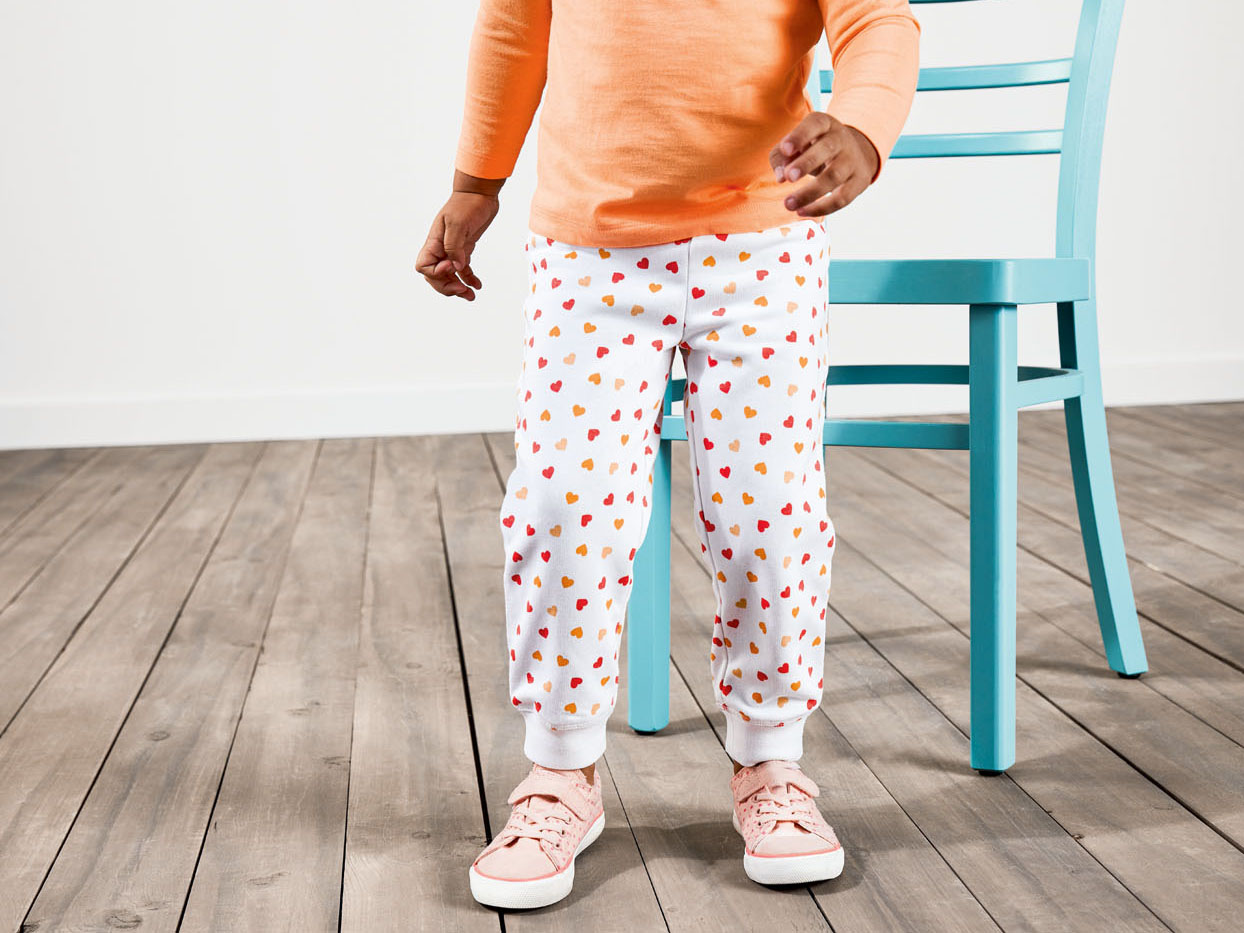 LUPILU® Kleinkinder Sweathose (koralle/weiß, 98/104) – Bild 2 von 4
