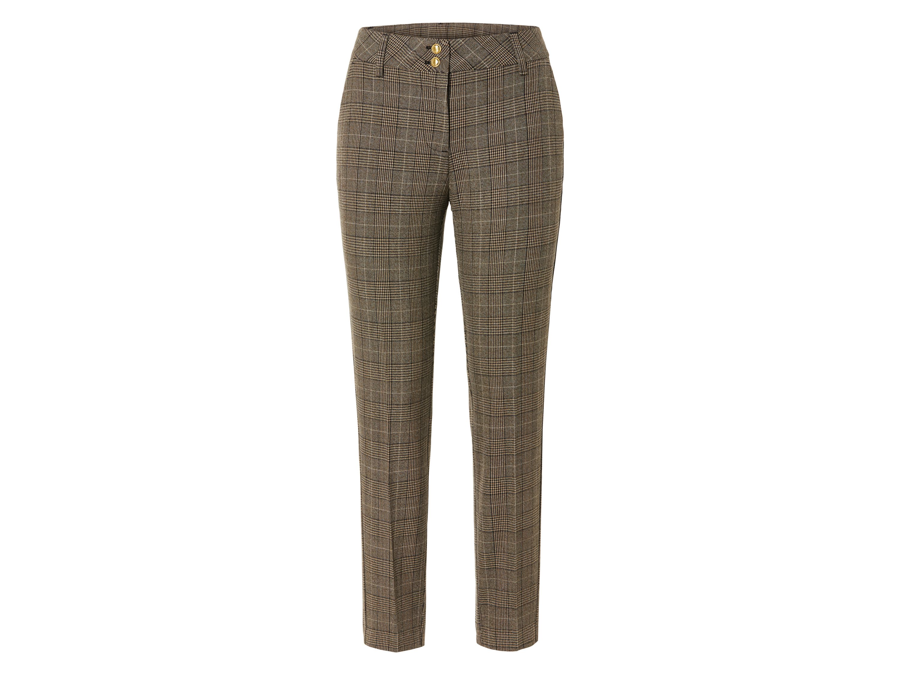 esmara® Damen Hose (Beige, 46)““ | teilelastischer Bund Passform: – Schnitt: – Leibhöhe: – Länge: moderne Knöchellänge Material: beige: Polyester, 27 % Viskose Viskose von Lenzing, 3 % Elasthan Lycra® schwarz: Polyester, 35 % Viskose Lenzing™ Ecovero Elasthan Lycra® Pflegehinweis: waschen bei max. 30 °C Pflegeleicht nicht bleichen nicht im Wäschetrockner trocknen bügeln bis 110 °C Stufe 1. Kein Bügeln mit Dampf nicht trockenreinigen Größe: 34 – 46 Meine Lidl-Größe – so einfach gehts Einfach den Lidl-Größenrechner besuchen. Für deine Personengruppe und Produktgruppe die gemessenen Körpermaße eintragen und dann den Berechnen-Button betätigen. Schon wird dir deine Größe angezeigt. Oeko-Tex® Standard 100 Geprüft auf Schadstoffe Zertifizierungsnummer: 09.0.68536 Hohenstein Htti Standard 100 by Oeko-Tex® ist die weltweit bekannteste, unabhängige Zertifizierung schadstoffgeprüfter Textil- und Lederprodukte aller Art – vom Garn und den Stoffen bis hin zum gebrauchsfertigen Artikel. Das Label bestätigt