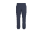 Dunkelblaue Cargohose mit Seitentaschen und elastischem Bund.