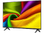 Fernseher mit Bildschirm, der bunten Regenbogenstoff zeigt