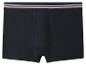 Dunkelblaue Boxershorts mit gestreiftem Bund
