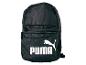 Schwarzer Rucksack mit weißem Logo einer springenden Katze und dem Markennamen darunter.