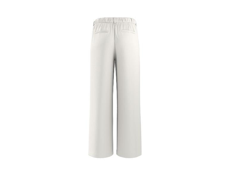 Damen-Hose mit weitem Bein in Cremeweiß, Rückansicht