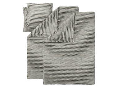 LIVARNO® Renforcé-Bettwäsche-Set, 4-teilig, 135 x 200 cm (grau/blau)