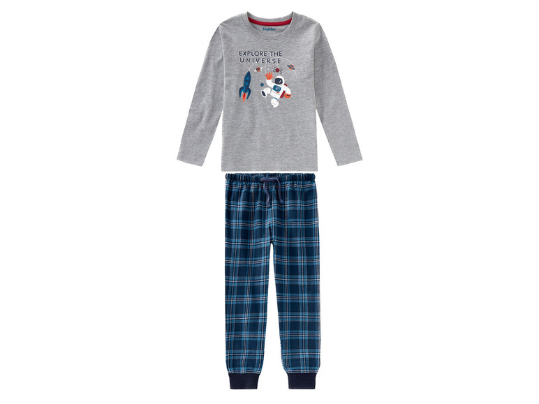Gehe zu Vollbildansicht: lupilu® Kleinkinder Jungen Pyjama, mit Baumwolle - Bild 2