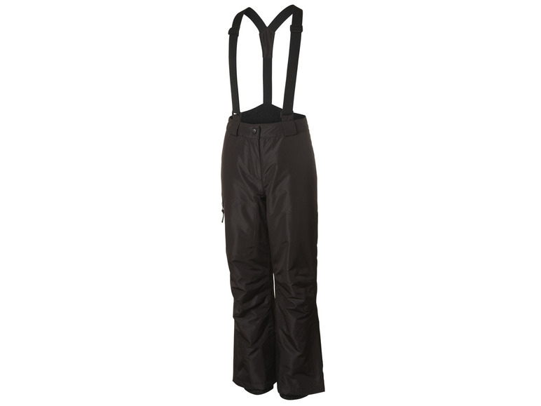 Schwarze Skihose mit Hosenträgern.