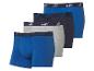 Drei Puma Boxershorts: blau, grau und dunkelblau.