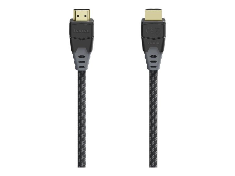 Zwei schwarze und graue HDMI-Kabel mit goldenen Anschlüssen