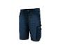 Dunkelblaue Parkside Jeans-Arbeitsshorts mit seitlichen Cargotaschen.