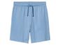 Blaue Shorts mit Kordelzug.