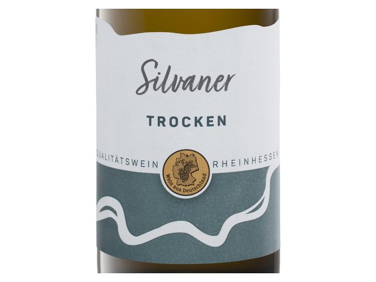 Weißweinflasche Silvaner Trocken aus der Region Rheinhessen, Germanland