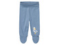 Babyhose mit Füssen und Möwen-Druck.