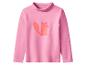 Rosa Langarm-Kinderoberteil mit stilisiertem Fuchsdruck.