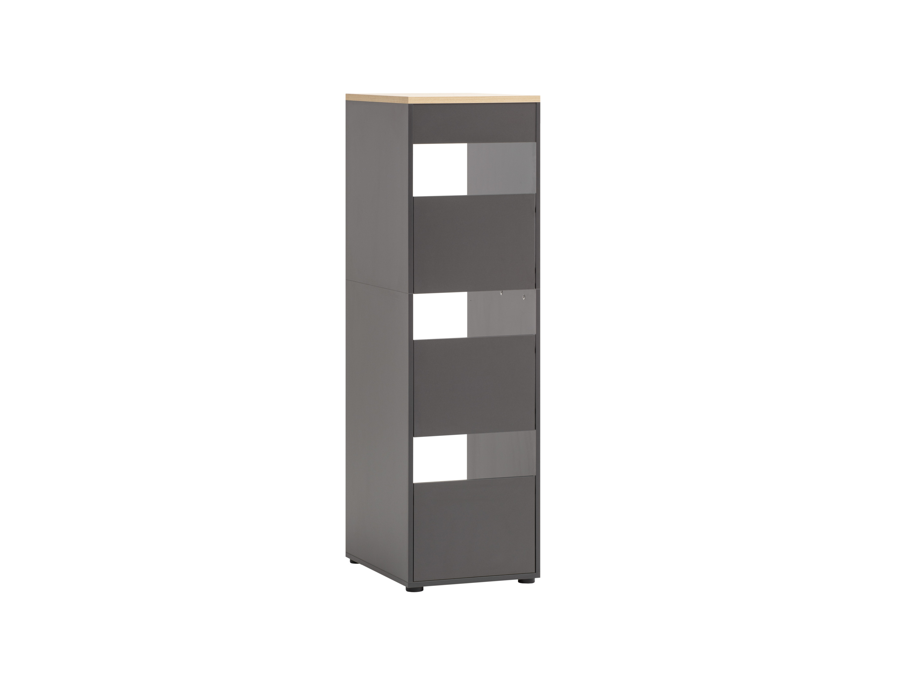 SCHILDMEYER Mehrzweckschrank Solea Wäscheschacht (3x Wäscheschacht, Höhe 154cm, Anthrazit)