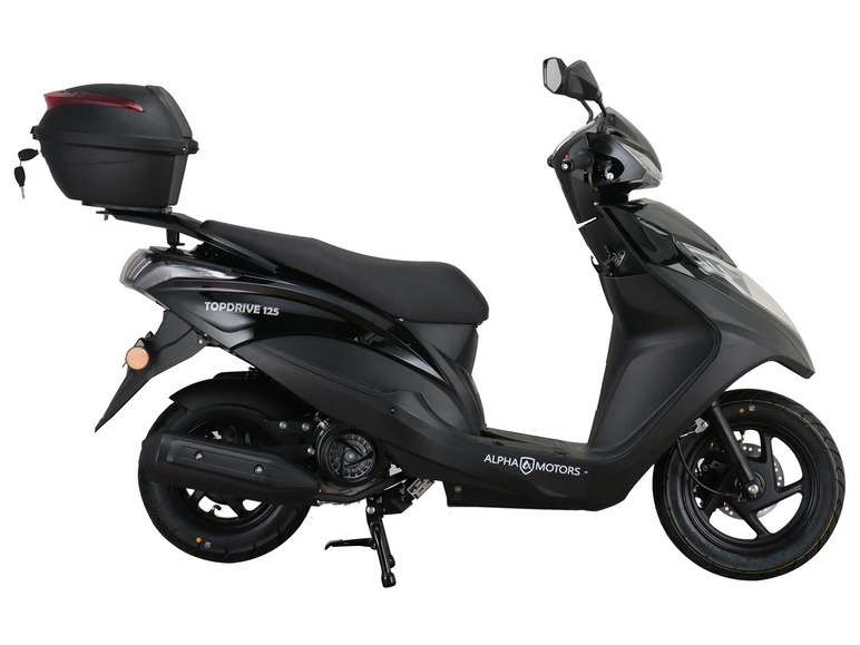 Gehe zu Vollbildansicht: Alpha Motors Motorroller Topdrive 125 ccm 85 km/h EURO 5 schwarz inkl. Topcase - Bild 7