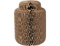 Kratzbaum-Katzenbett aus Wellpappe in Vasenform.