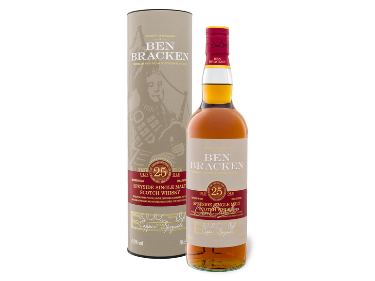 Gehe zu Vollbildansicht: Ben Bracken Speyside Single Malt Scotch Whisky 25 Jahre mit Geschenkbox 41,9% Vol - Bild 1