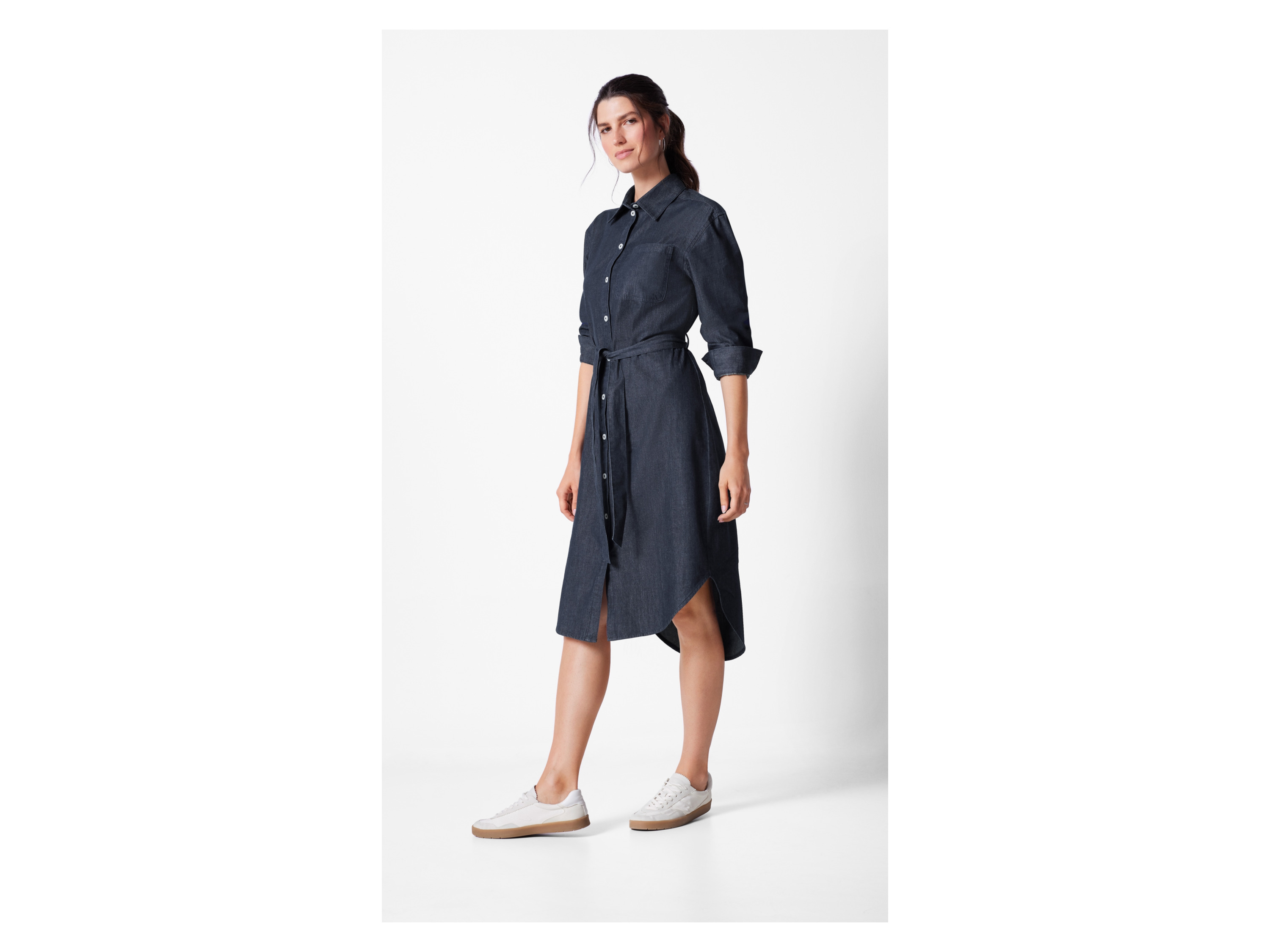 ESMARA® Damen Jeanskleid (Dunkelblau, 38) – Bild 2 von 4