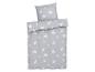 Graues Bettwäsche-Set mit weißen Tannenbaum-Motiven