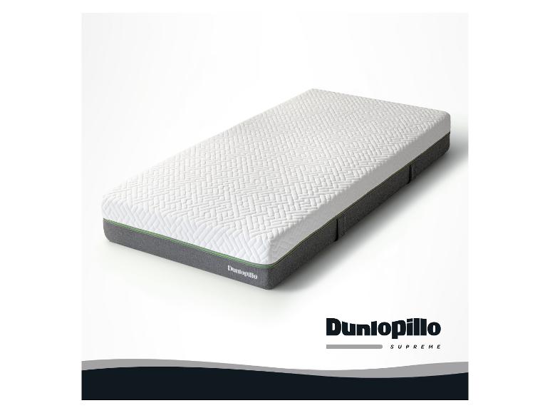 Dunlopillo Supreme Matratze mit weißer Steppoberfläche und grauen Seitenpaneelen