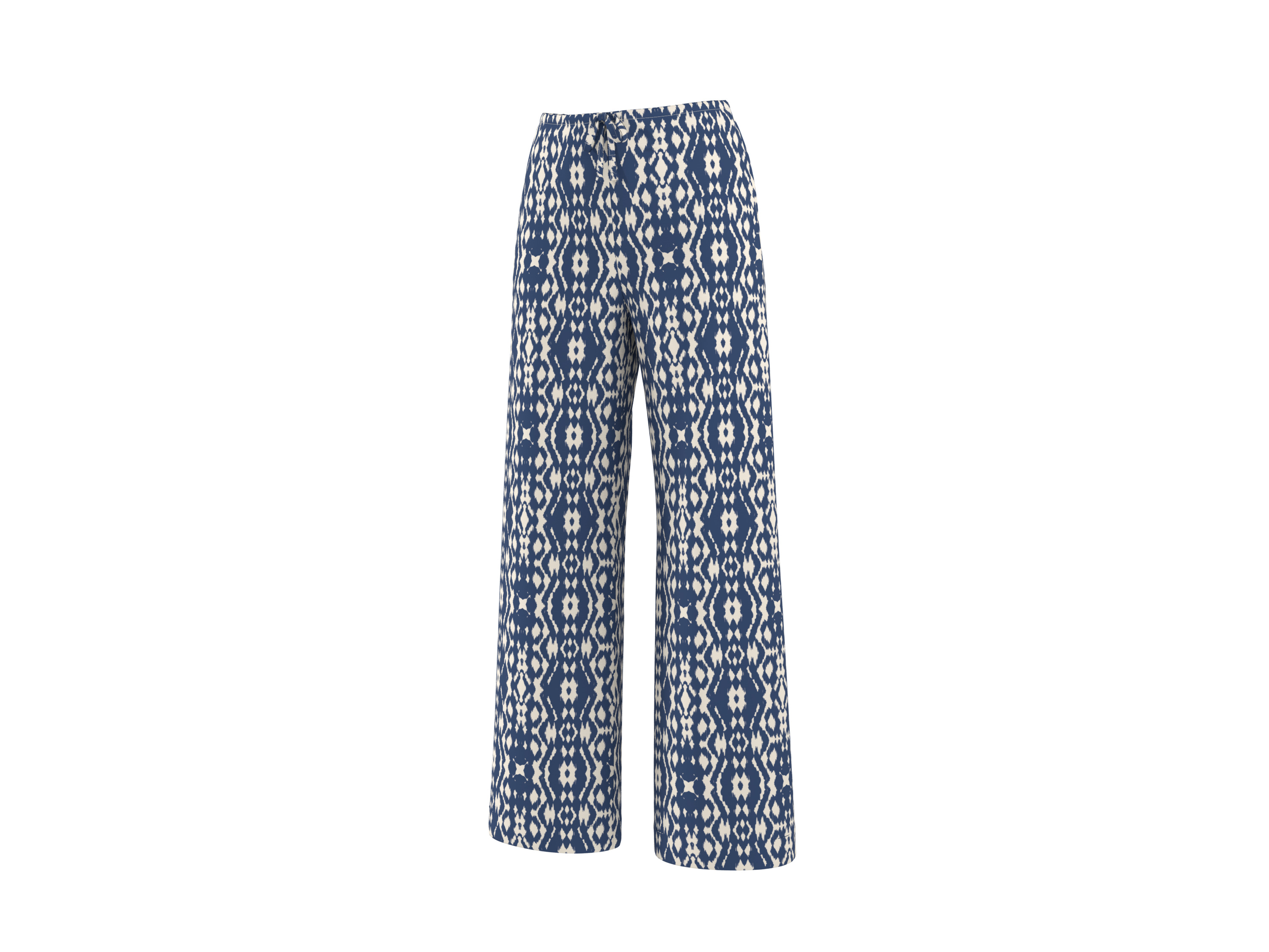 ESMARA® Damen Wide-Leg-Satinhose (Blau, S(36/38)) – Bild 3 von 3