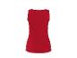 Rotes ärmelloses Damentop, Rückansicht