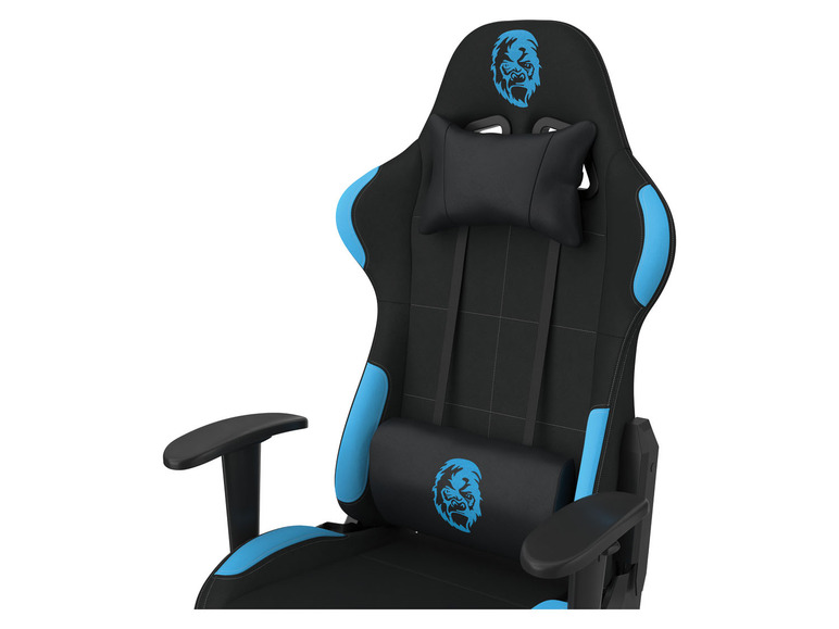 Gehe zu Vollbildansicht: LIVARNO home Gamingstuhl im Racing- Design, schwarz/blau - Bild 4