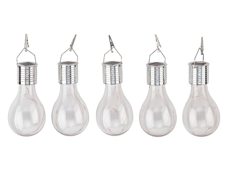 LED-Solar-Glühbirnen, 5 Stück