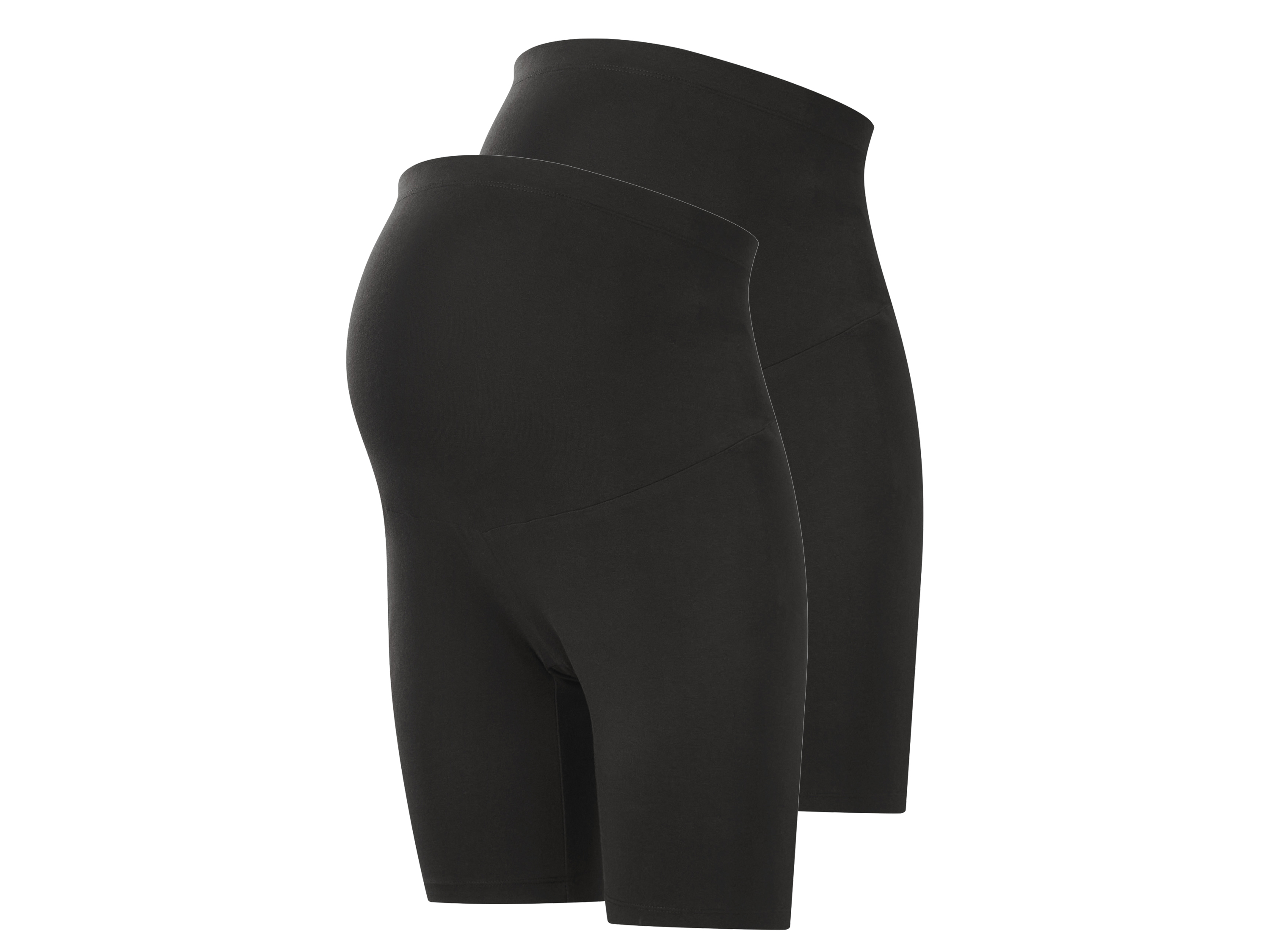 ESMARA® Damen Umstands-Radlerhosen, 2 Stück (Schwarz, S(36/38))