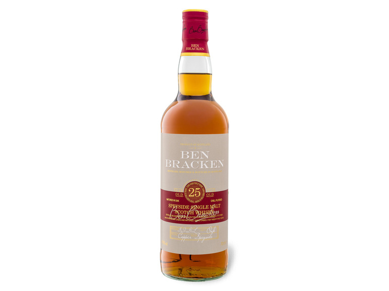 Ben Bracken 25 Single Whisky 41,9% mit Geschenkbox Scotch Jahre Speyside Vol Malt