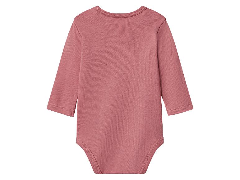 Rosa Langarm-Babybody, Rückansicht