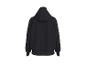 Schwarzer Kapuzenpullover, Rückansicht.