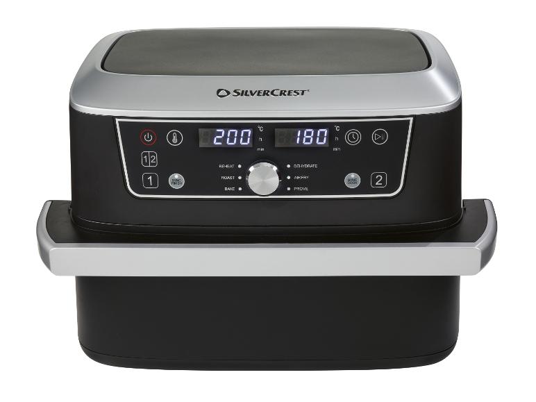SILVERCREST Heißluftfritteuse mit zwei Kammern und Digitalanzeige