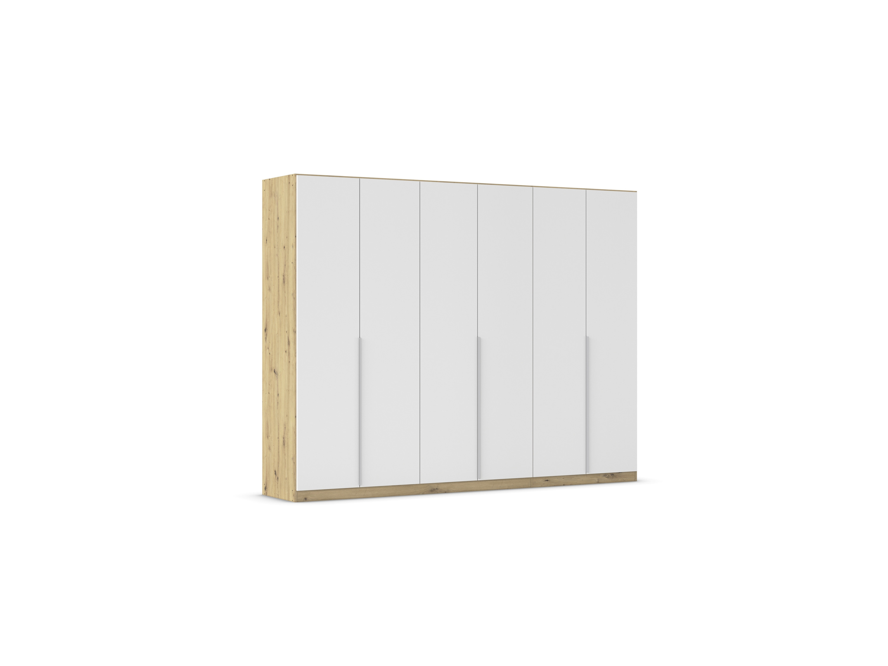 RAUCH ORANGE Drehtürenschrank Alabama (Premium-Zubehör, Weiß/Eiche Artisan, Griffe Alu, 271 x 210 cm) – Bild 3 von 4
