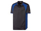Ein schwarz-blaues Pakker Poloshirt mit kurzen Ärmeln.