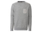Grauer Longsleeve mit Tasche und aufgesetzten Schulterpartien.